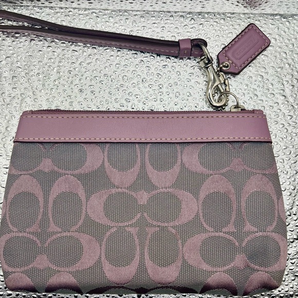Coach Purple & Grey Wristlet Pouch - Picture 2 of 4